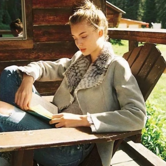 NEW WITH TAGS Anthropologie Marrakech Faux Fur Moto Reversible Jacket Sz M - Picture 5 of 11